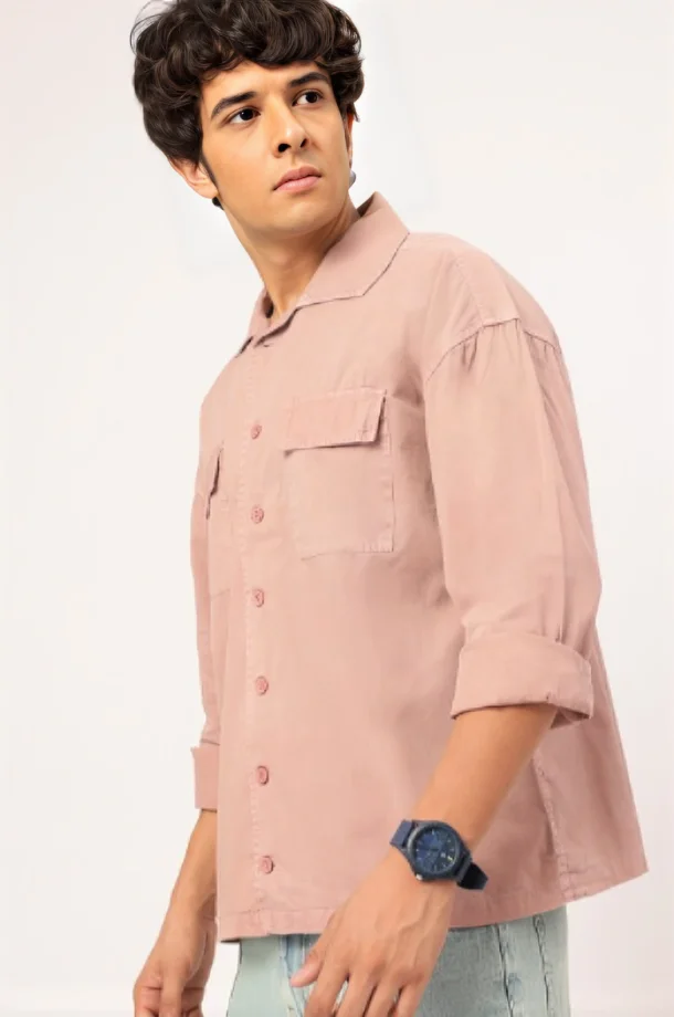 Flap-Pocketed Twill Shirt
